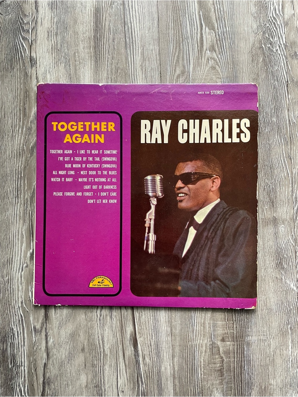Purple Ray Charles 'Together Again' Portable Audio Vinyl Cover